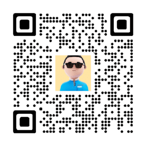 a qr code with a cartoon character